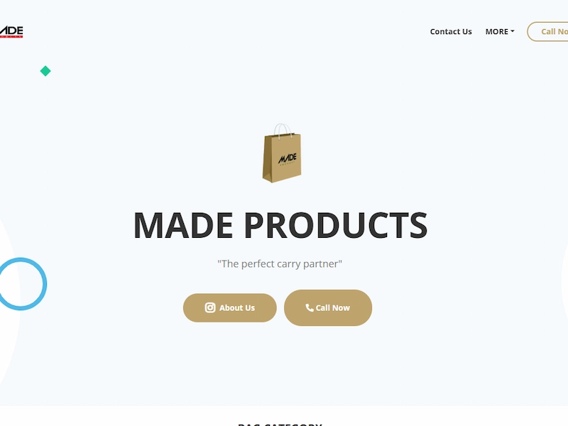 Product website for Made Products